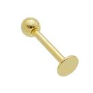 Piercing Labret Bolinha Placa disquinho labio boca em Ouro 18K k035 25809