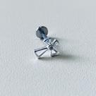 Piercing Labret com Mini Cruz em Prata