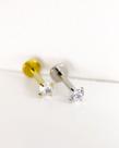 Piercing Labret com Zircônia Cravada em Titânio - Escolha a Cor