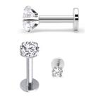 Piercing Labret Ponto De Luz Helix Tragus Conch Aço Cirúrgico 8mm