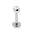 Piercing Labret Ponto de Luz Titânio com Pedra