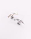 Piercing Labret Slim com Zircônias em Ouro 14k