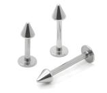 Piercing Labret Spike Aço Cirúrgico