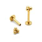 Piercing Labret Trinity em Titânio Rosca Interna