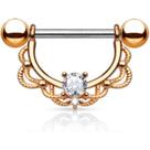 Piercing Mamilo Aço Cirúrgico Shield 1.6mm Rose Gold Par Dourado 2 Unidades 1 Par Presente Piercing Mamilo Aço Cirúrgico Shield 1.6mm Rose Gold Par Dourado 2 Unidades 1 Par Presente