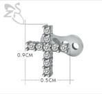Piercing Microdermal Zirconia Pedra Coração Estrela Cruz Flo
