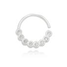 Piercing Mini Bolinhas Pedra Cristal de Prata 925