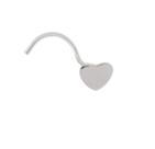 Piercing Nariz Coração Pequeno Prata 925 Original Modelo Anzol