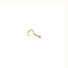 Piercing Nariz Em Ouro 18k Nostril Com Pedra Zircônia 1mm Ponto Luz