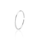 Piercing Nariz Nostril Argola 8 mm Joia em Prata de Lei 925 Banho de Ródio Argolinha Feminino Novo