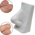 Piercing Nariz Nostril Argola Trançada Prata 925 8mm de diâmetro