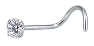 Piercing Nariz Nostril Dourado Pedra Zirconia 3 Mm Pt De Luz