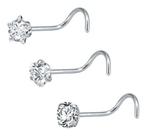 Piercing Nariz Nostril Estrela Pedra Zirconia 3mm Pt De Luz Piercing Nariz Nostril Estrela Pedra Zirconia 3mm Pt De Luz