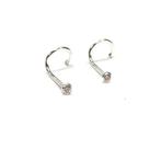 piercing nariz nostril prata 925 pedra de zircônia piercing nariz nostril prata 925 pedra de zircônia