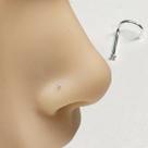 Piercing Nostril Mini Ponto de Luz Prata 925 Pedra Zircônia de 1mm