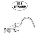 Piercing Nostril Titanio Ponto De Luz Zircônia Antialergico Cor Prata