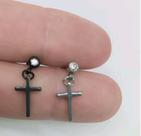 Piercing Orelha Cartilagem Cruz Gótica Divina