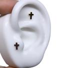Piercing Orelha Cruz Titânio Tragus Flet Hélix Conch