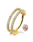 Piercing para Nariz CM Crareesi Mania em Aço 316L Dourado 6 mm com Zircônia Cúbica