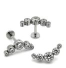 Piercing Para Orelha Cluster Com Pedra Titânio Piercing Para Orelha Cluster Com Pedra Titânio