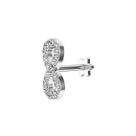 Piercing para orelha prateado Infinite