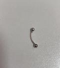Piercing Para Sobrancelha Bola Em Ouro Branco 18k Piercing Para Sobrancelha Bola Em Ouro Branco 18k