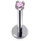 Piercing Ponto de Luz Labret Pink ASTM F136 Titanium Threadless Piercing Ponto de Luz Labret Pink ASTM F136 Titanium Threadless