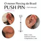 Piercing Ponto de Luz Push Pin Sem Rosca Titânio G23 Ouro PVD CorDouradoTamanho5mm PP