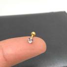 Piercing Ponto De Luz Zircônia Coração