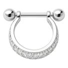 Piercing Prata 925 Argola 2 Fileiras Cravejadas Para Helix Piercing Prata 925 Argola 2 Fileiras Cravejadas Para Helix