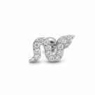 Piercing Reto Cartilagem Cobra com Zircônias (mod. 2)