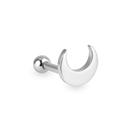 Piercing Reto Cartilagem Lua Aço Cirúrgico