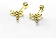 Piercing Reto Libélula Aço Cirúrgico Banhado A Ouro 18k