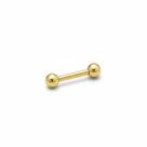 Piercing Reto Microbell 1.2mm em Aço Cirúrgico PVD Dourado Piercing Reto Microbell 1.2mm em Aço Cirúrgico PVD Dourado