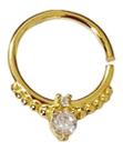 Piercing Septo Bolinha Zirconia Ouro 18k
