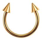 Piercing Septo Ferradura Titânio Spike Preto Prata Piercing Septo Ferradura Titânio Spike Preto Prata