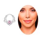 Piercing septo modelo rosto pedra rosa detalhes vintage