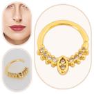 Piercing Septo Nariz Banhado a Ouro 18k com Zircônias Dourado Piercing Septo Nariz Banhado a Ouro 18k com Zircônias Dourado