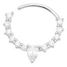 Piercing Septo Prata 925 Argola Com Ponto De Luz Piercing Septo Prata 925 Argola Com Ponto De Luz