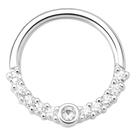 Piercing Septo Prata 925 Argola Cravejada Com Ponto De Luz Piercing Septo Prata 925 Argola Cravejada Com Ponto De Luz