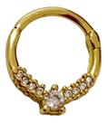 Piercing Septo Zirconia Ouro 18k