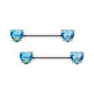 Piercing Sexy Para Mamilo Em Forma De Coração 14G Aço Cirúrgico 316L 2PCS Anéis De Barbell Amados