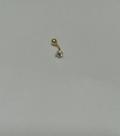 Piercing Sobrancelha Com ZircÃnia Em Ouro 18k Piercing Sobrancelha Com ZircÃnia Em Ouro 18k