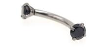 Piercing Sombracelha Banana Aço Cirúrgic Pedra Zircônia 3 Mm Piercing Sombracelha Banana Aço Cirúrgic Pedra Zircônia 3 Mm