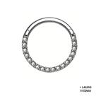 Piercing Titanio Argola Cravejada Mamilo Orelha