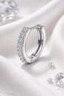 Piercing Titânio Argolinha 8mm Cravejado De Zircônias Prateado