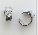 Piercing Trabalhado C/Coração Cristal Zirc.Folheado Em Rodio Branco Piercing Trabalhado C/Coração Cristal Zirc.Folheado Em Rodio Branco