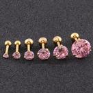 Piercing Tragus Cartilagem Ponto De Luz Dourado 2 3 4 5 Mm