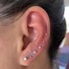 Piercing Tragus Cartilagem Ponto De Luz Zirconia Microponto