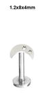 Piercing Tragus Labret Cartilagem Mini Lua Estrela 4 Mm Aço